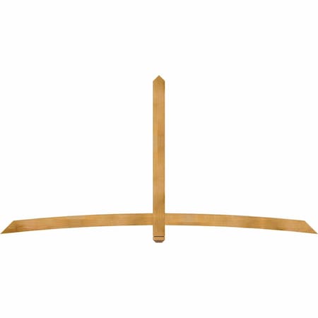 Ekena Millwork Bellingham Rough Sawn Timber Gable Bracket, Western Red Cedar, 108"W x 54"H x 2"D x 4"F, 12/12 Pitch GBW108X54X0204BEL00RWR